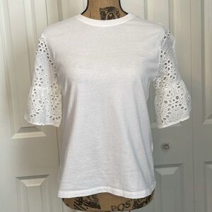 Banana Republic White Relaxed Boxy Tee